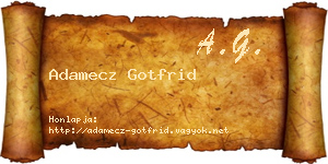 Adamecz Gotfrid névjegykártya